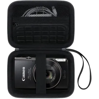 Canboc Tragetasche für Canon IXUS 185/170/285/ Sony DSC-W830/DSC-W800/VAHOIALD/Taichaeu/EJXHKNF Digitalkamera, Netztasche für Kabel, Batterien, schwarz (nur Tasche)