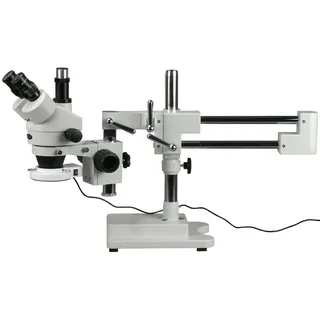 AmScope SM-4T-56S Schaltungsinspektion Trinokulares Zoom-Stereomikroskop mit 56-LED-Licht, 7X-45X, Weiß
