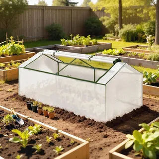 Outsunny Tomaten, Gewächshaus mit Rollfenster 180/90/70 cm
