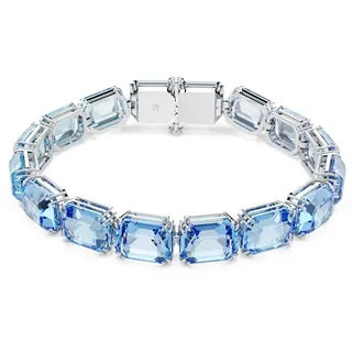 Swarovski Millenia Armband, Oktagon-Schliff, Farbverlauf, Blau, Rhodiniert