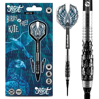 Birds of Prey Kite Soft Tip Dart Set | 80% Tungsten Barrels | Soft Darts mit Schäften und Flights | Präzision und Kontrolle | 18 Gramm
