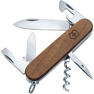 Victorinox Schweizer Taschenmesser, Spartan Wood, Multitool, Swiss Army Knife mit 10 Funktionen, Klinge, Dosenöffner