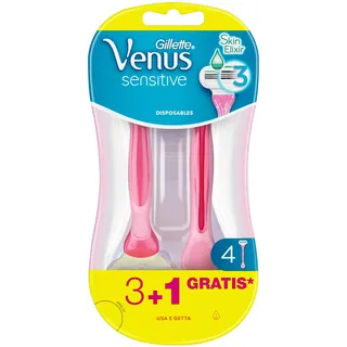 Gillette Venus Gillette Sensitive Damenrasierer Einweg, 3 + 1 Rasierer