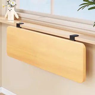Fensterbank Verbreiterung Innen Klappbare Fensterbankverlängerung aus Holz, Ablagefläche für Arbeitsplatten, 40–90 cm Platzsparende Fensterbankverlängerung(Natural,90x25cm(35.4x9.8in))