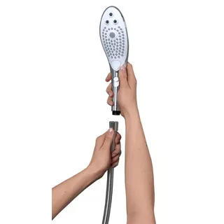 Hansgrohe Handbrause Womanizer Wave chrome mit Wasserspareinsatz