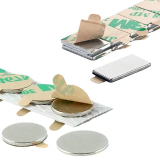 Klebeshop24 Magnete SELBSTKLEBEND | Klebemagnete | Größe & Menge wählbar | Neodym Magnete zum Kleben (rund, 10 x 1 mm, 20 Stück)