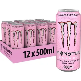 MONSTER ENERGY Ultra, Strawberry Dreams Zero Sugar 12x 500ml