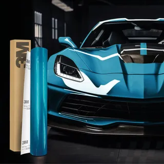 3M 2080 Car Wrapping Folie Selbstklebende Autofolie für Auto Motorrad Boot 3D Lackschutzfolie mit Luftkanälen zum Folieren (G356 Gloss Atomic Teal, 50 x 152cm)