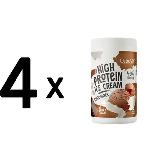 4 x OstroVit High Protein Ice Cream, Chocolate - 400g (34,34 EUR/kg)