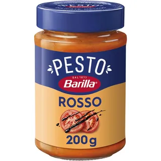 Barilla Pesto Rosso 12x200g | Glutenfreie Italienische Pasta-Sauce mit italienischen Tomaten und Balsamico-Essig aus Modena, Nudel-Soße, rotes Pesto