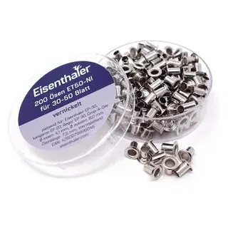 Sprintis Eisenthaler Ösen ET50-NI, vernickelt für 30-50 Blatt,