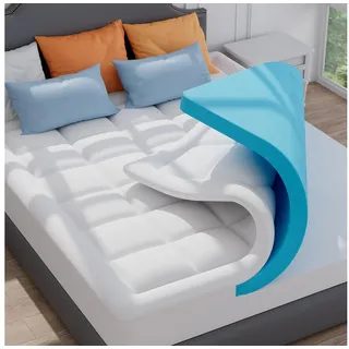 elemuse Topper H4 Gel 90 x 200 cm Mikrofaser atmungsaktiv