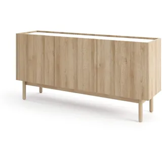 Boho 144 cm Wohnzimmerkommode Wohnzimmermöbel Wohnzimmermöbel Sideboard Esszimmer Sideboard Sideboard mit Beinen Landhausstil Eiche