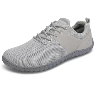 SAGUARO Barfußschuhe Wish I- Barfußschuhe Herren Damen Knit Barfussschuhe Leicht Barfuss Schuhe Weit Zehenschuhe Minimalistische Hallenschuhe Outdoor Fitnessschuhe Freizeitschuhe Grau,GR.38 - 38 EU