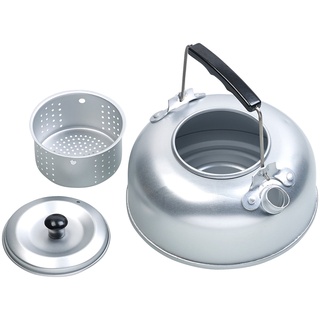 Camping-Kessel aus Aluminium mit Tee-Sieb und isoliertem Griff, 0,75 l