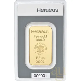 31,1 Gramm Goldbarren Heraeus