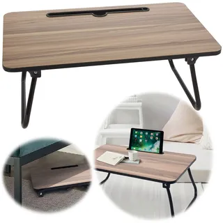 Holz Laptoptisch Betttablett 53x30cm 4 Füsse Frühstückstablett Serviertablett