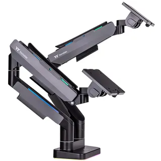 Thermaltake GEA Dual RGB Gaming Monitor Arm Black Monitorhalterung 88,9cm (35\ ) Grau, Schwarz