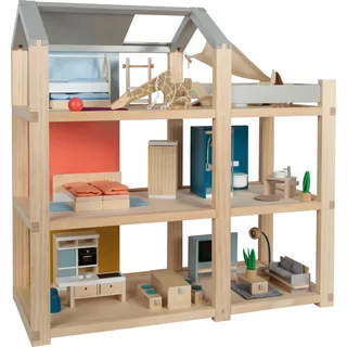Small Foot Company Holzpuppenhaus 3-stöckig mehrfarbig 12541