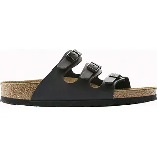 Birkenstock Women's Florida Soft Footbed Black Birko-Flor Sandal 40 R (US Women's 9-9.5) - 40 EU