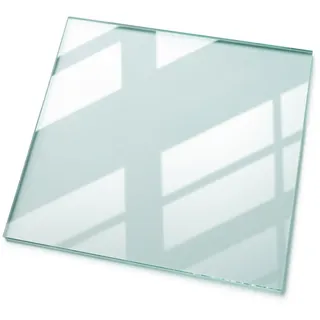 Tulup Tischplatte 50 x 50 cm Glas transparent