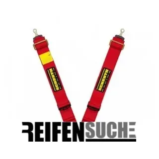 Schroth Gurt - PROFI II-FE asm rot mit SCHROTH RACING Logo rechts mit Ausklinkbeschlag