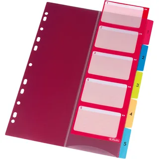 Herlitz Register 1-5 A4 farbig 5 St.