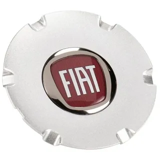 Fiat Original Nabendeckel Radkappe Felgendeckel Silber Rot Logo Panda ab 2003 735459893