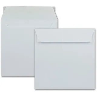 1000 Briefumschläge in Weiß - quadratische Kuverts 16 x 16 cm - Starke Qualität - 120 Gramm/m2 - Haftklebung - ohne Fenster