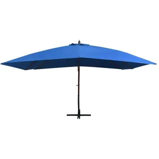 mit Holzmast 400 x 300 cm Blau