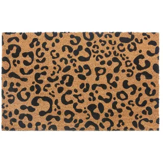 HANSE HOME "Mix Mats Kokos Leopard Look, Türmatte", braun, B:75cm H:15mm L:45cm, Kokos, Teppiche, Fußmatte, Kokos, Schmutzfangmatte, Outdoor, Rutschfest, Innen, Kokosmatte, Flur