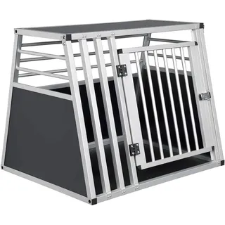 EUGAD Hundetransportbox 80 x 65 x 65 cm Schwarz
