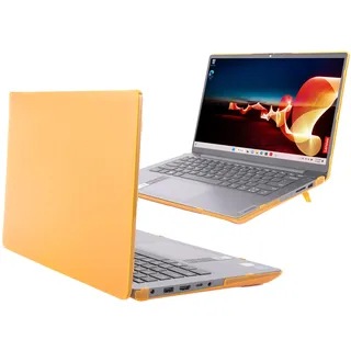 mCover Nur kompatibel mit Lenovo IdeaPad 3 | 3i Serie (14ADA6 / 14ALC6 / 14ABA7 / 14ITL6 / 14IAU7) Windows-Laptops (Nicht für andere Modelle geeignet), Orange
