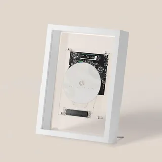 CD-Player zur Wandmontage mit Fernbedienung, Bluetooth 5.0, AUX-Ausgang, dekorativer Bilderrahmen für Zuhause und Büro
