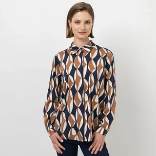 STEFFEN SCHRAUT Bluse Bali Blusenkragen Alloverprint leger weit