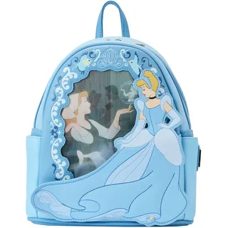Loungefly Disney Cinderella Princess Lenticular Mini Rucksack | Disney Mini Rucksäcke, Blau, Standard, Rucksack - Standard