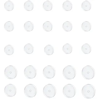 Duoleimi 30PCS Anti Wildfleisch Piercing Disc Set - Ohrring Stopper Silikon, Klare Pads -No Pull Piercing Disc für Stabilisierte Ohrringe und Ohrringverschlüsse.