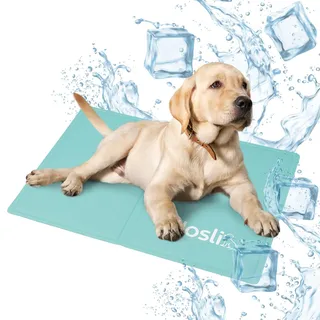 Nosli Kühlmatte für Hunde, Katzen & Menschen (50x90cm) • Selbstkühlende Hundematte mit Gel • Gel-Kühldecke Hund • Matte für Haustiere & Mensch