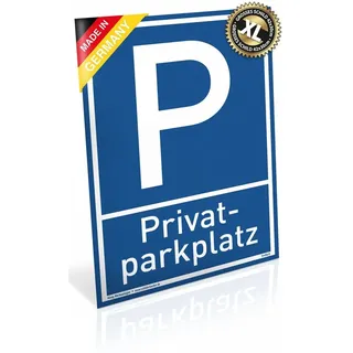 Dreifke Großes Schild Privat Parkplatz | Alu Schild mit UV-Schutz 30 x 42 cm