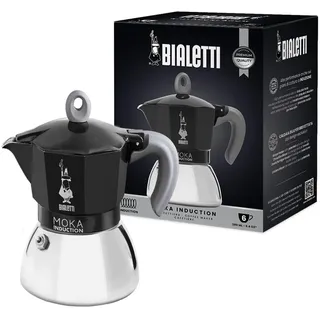 Bialetti Moka Induction 6 Tassen schwarz/silber