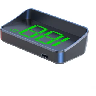 Sandyseptember Auto Head Up HD Display GPS Tacho Windschutzscheibe KMH Digital HUD Windschutzscheibe Projektor USB Anschluss für alle Autos (KM/H)
