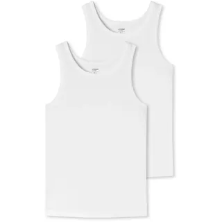 SCHIESSER UNCOVER by SCHIESSER Herren Unterhemden im Pack - Vorteilspack, Serie "Uncover", Rundhals Weiß 2XL Pack