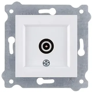 EXEN - TV Antennendose Enddose Unterputz Weiß - Anschlussdose mit Filter für TV - All-in-One Kompatibel mit Serien KARELL/ODAK/COMFORT - 260/01E