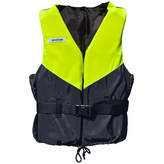 Navyline Unisex 50N Schwimmhilfe Schwimmweste, Farbe:gelb/Navyblau, Größe:50-70kg