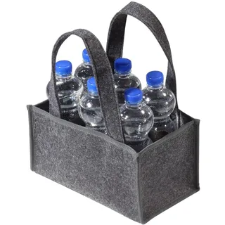 elasto Flaschenträger Flaschentasche "Filz" grau grau