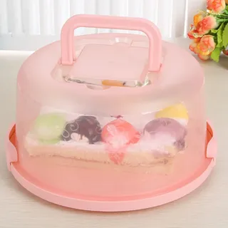 Tktouci Kuchen Transportbox | Transportbox Rund | Tortentransportbox | Tortenglocke Mit Deckeln Und Tragegriff | Kuchenbehälter Für Torte Muffins Kekse Nüsse | 26x22x12.5cm