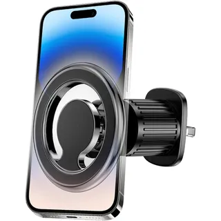 JNNJ Magnetische Auto Handyhalterung, Magnetische Handyhalter 360° Drehung Für Smartphones, Belüftung Auto Handyhalterung Magnetisch Air Vent Clip Mount(Silber)