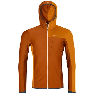 Ortovox Herren Fleece Light Grid Hoodie Jacke (Größe S, braun)