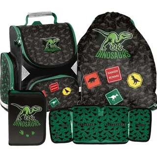DINOSAURIER Schulranzen Ergonomisch 3-teilig schulrazen set ranzen rucksack DINO