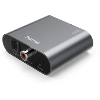 Hama Audio Konverter digital auf analog (zum Anschluss von HiFi Anlage, Verstärker, Kopfhörer, 2x digitaler Eingang optisch/koaxial, 1x analoger Ausgang Line Out, zum Nachrüsten für Flat TV etc.)